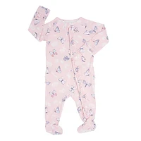 Pink Butterfly Daisy Ruffle Bamboo Sleeper