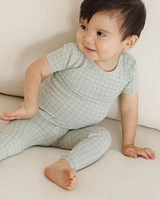 Sage Grid Bamboo Pajama Set