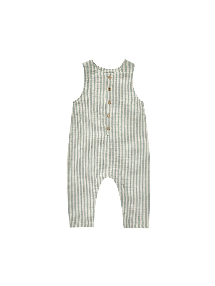 Summer Stripe Button Jumpsuit