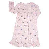 Pink Daisy Butterfly Night Gown