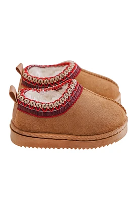 Camel Embroidered Ankle Boots