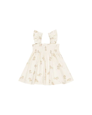 Puppies Smocked Jersey Dress