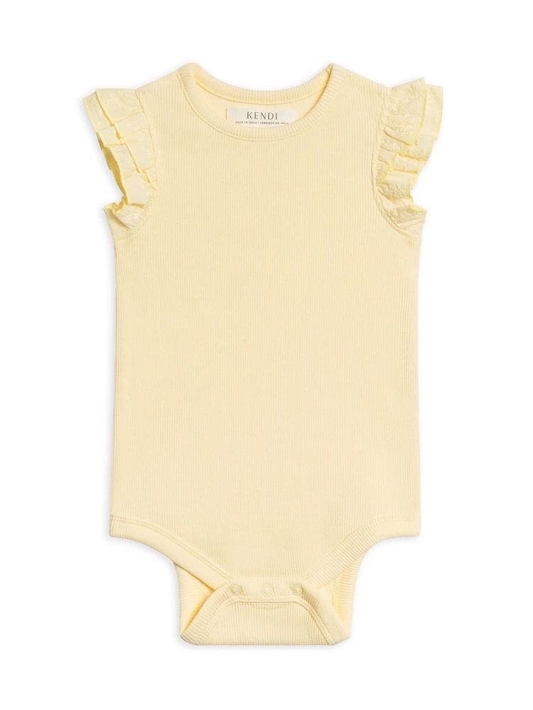 Butter Maggie Ribbed Ruffle Bodysuit