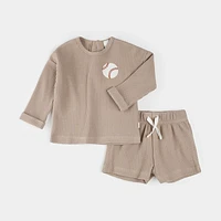 Baseball Waffle Short Set