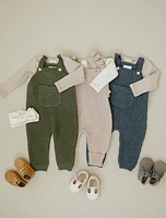 Ruffle Knit Overalls