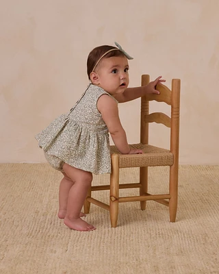 Green Garden Skirted Tank Romper