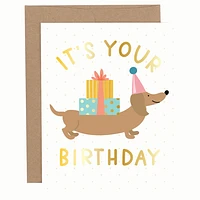 It's Your Birthday Party Dog Card