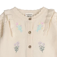 Sweet Cream Floral Cardigan