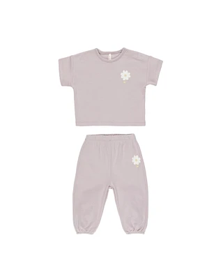 Daisy Lavender Tee + Pant Set