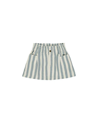 Ocean Stripe Denim Mini Skirt