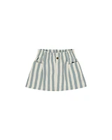 Ocean Stripe Denim Mini Skirt