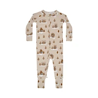 Gingerbread Zip Romper