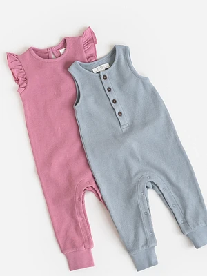 Punch Waffle Flutter Romper