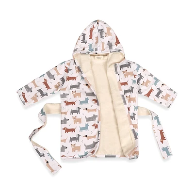 Dog Hooded Baby Bathrobe