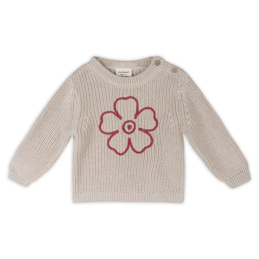 Flower Chunky Knit Sweater