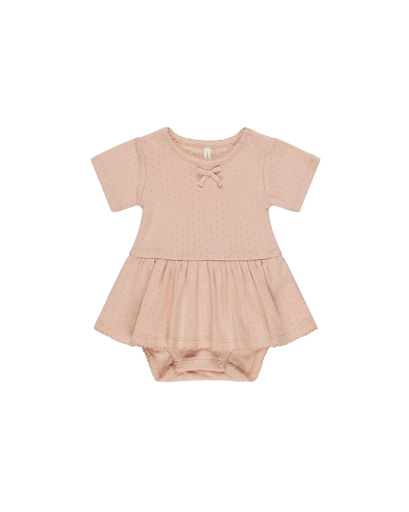 Melon Pointelle Skirted Bodysuit