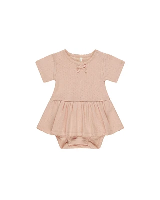 Melon Pointelle Skirted Bodysuit