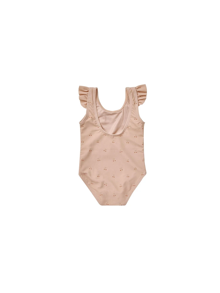 Cherries Flutter One-Piece Swimsuit
