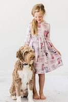 Puppy Party Pocket Twirl Dress