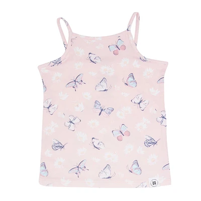 Pink Butterfly Daisy Tank Pajama Set