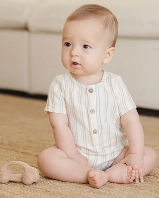 Summer Stripe Woven Romper