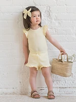 Butter Maggie Ribbed Ruffle Bodysuit