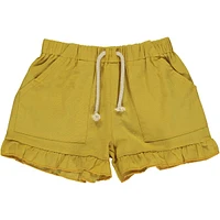 Gold Brynlee Ruffle Shorts