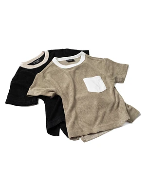 Khaki Green Terry Cloth Tee