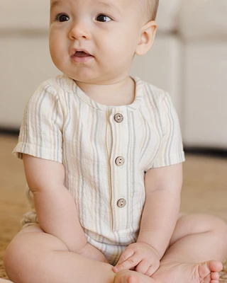 Summer Stripe Woven Romper
