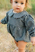 Gingham Peter Pan Bubble Romper