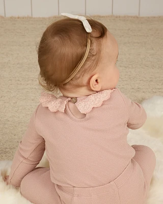 Blush Ruffle Collar Bodysuit