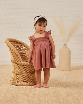 Berry Smocked Dress