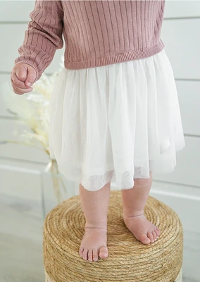 Rose Ruffle Knit Tutu Dress