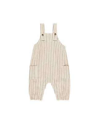 Saddle Pinstripe Baby Overall