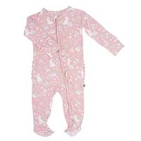 Woodland Bunny Ruffle Bamboo Sleeper