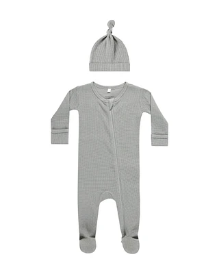 Dusty Blue Waffle Sleep Set