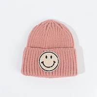 Pink Smiley Beanie