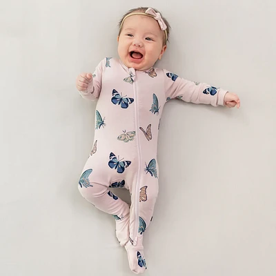 Zippered Footie - Butterfly