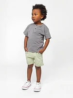 Hazy Grey Jersey Henley Tee