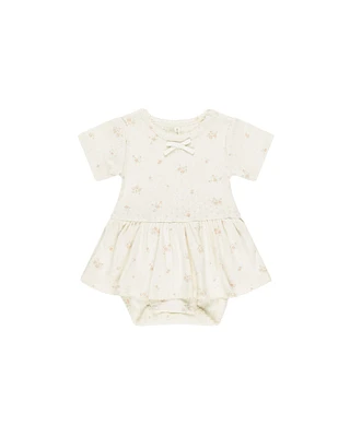 Pink Ditsy Pointelle Skirted Bodysuit
