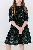 Hunter Green Sequin Dress