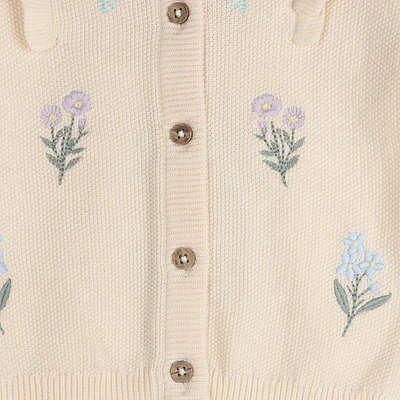 Sweet Cream Floral Cardigan