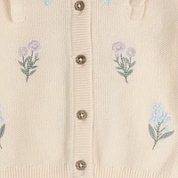 Sweet Cream Floral Cardigan