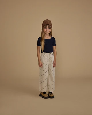 Blue Daisy Straight Leg Pant