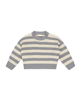 Dusty Blue Stripe Aspen Sweater