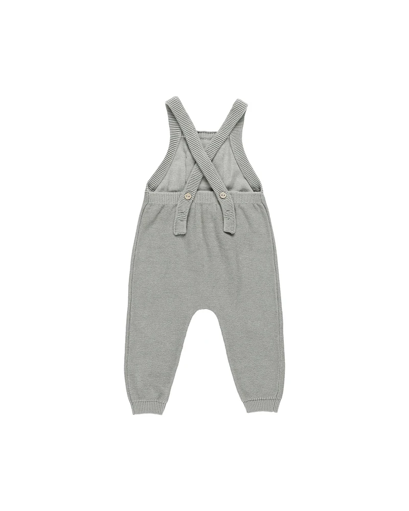 Dusty Blue Knit Overall