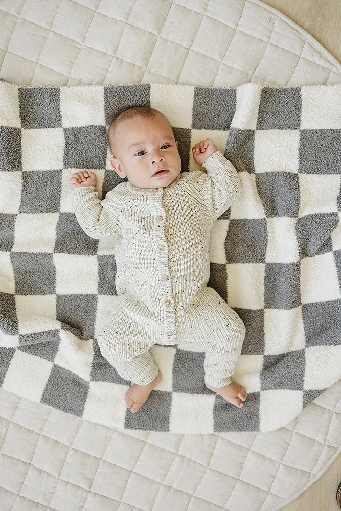 Grey Chunky Knit Romper