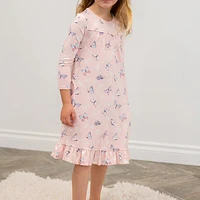 Pink Daisy Butterfly Night Gown
