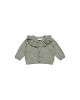 Basil Ruffle Collar Cardigan