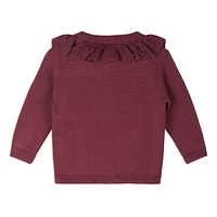Berry Floral Knit Cardigan